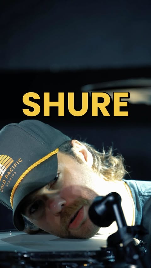 Instagram post by @paydenhilliard for Shure. Caption reads: [...] no fixing it after the fact. Ran the Shure....