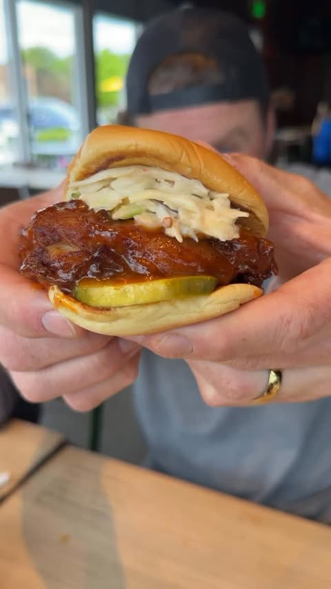Instagram post by @groarkboysbbq for Shake Shack. Caption reads: [...] 1 Smoky BBQ Menu. Zero leftovers 🔥....