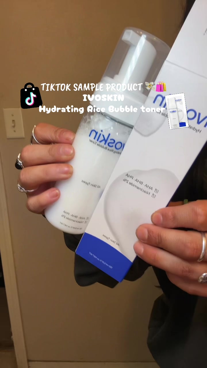 TikTok post by @laylaa.s.olivia for Ivoskin. Caption reads: [...] and it’s Korean skincare say lesss🧡🛒....