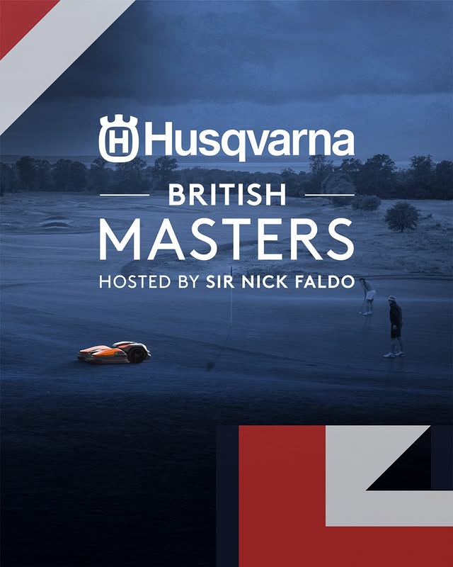 Instagram post by @faldo006 for Husqvarna. Caption reads: Husqvarna becomes Title Partner of the British....