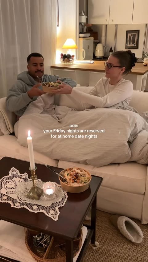 Instagram post by @sarabholt for Wolt. Caption reads: [...] to level up our at home date nights with....