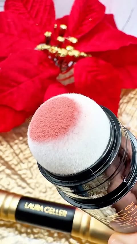 Instagram post by @cleanbeautyhunter.ugc for – Laura Geller. Caption reads: Laura Geller’s skincare infused serum blush is for....