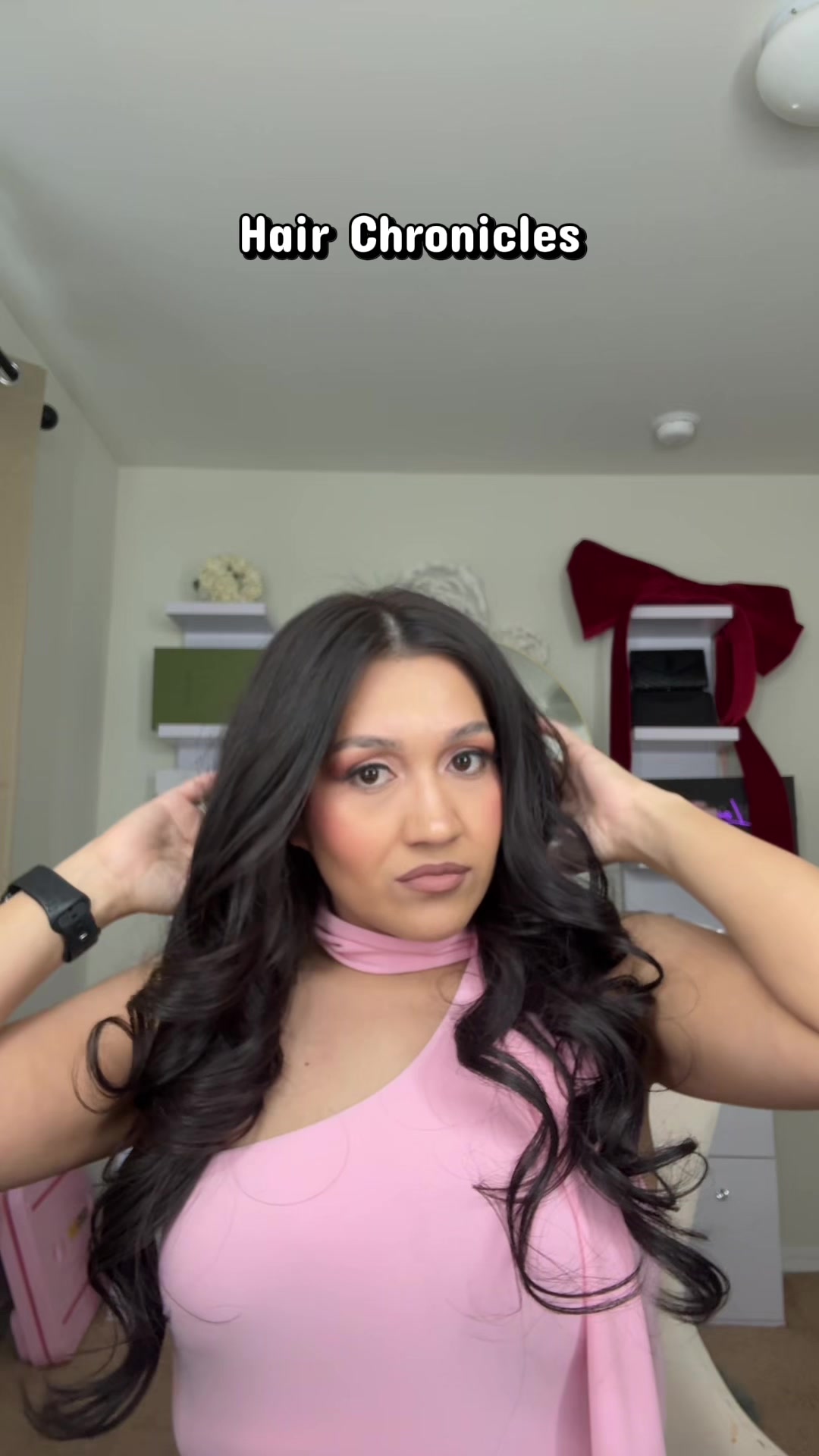 TikTok post by @_ceegomez for Slopehill. Caption reads: Bouncy curles using @Slopehill 💖#hairtutorial....