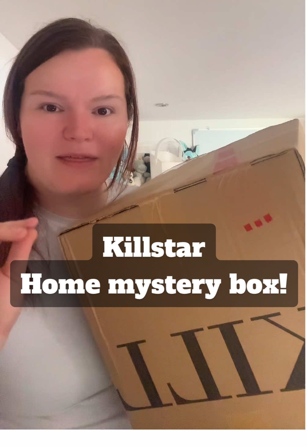 TikTok post by @strudelsdoodles for KILLSTAR. Caption reads: Killstar home mystery boxes are flying out!....
