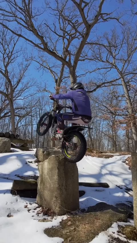 Instagram post by @pat_smage for HOVERAir. Caption reads: [...] on the Sherco and snowskate with the....