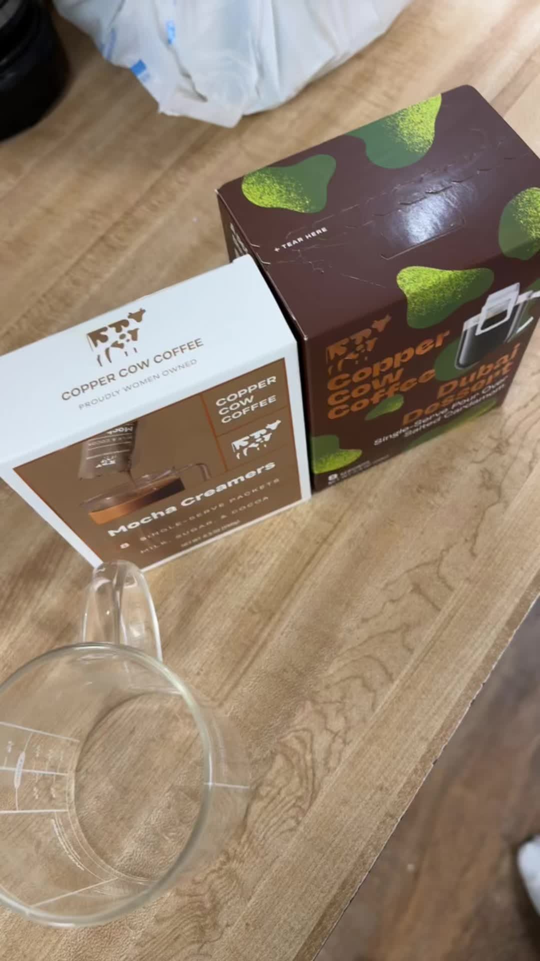 TikTok post by @shaun.chy for Copper Cow Coffee. Caption reads: @Copper Cow Coffee , NEVER MISSSSS. The Dubai....