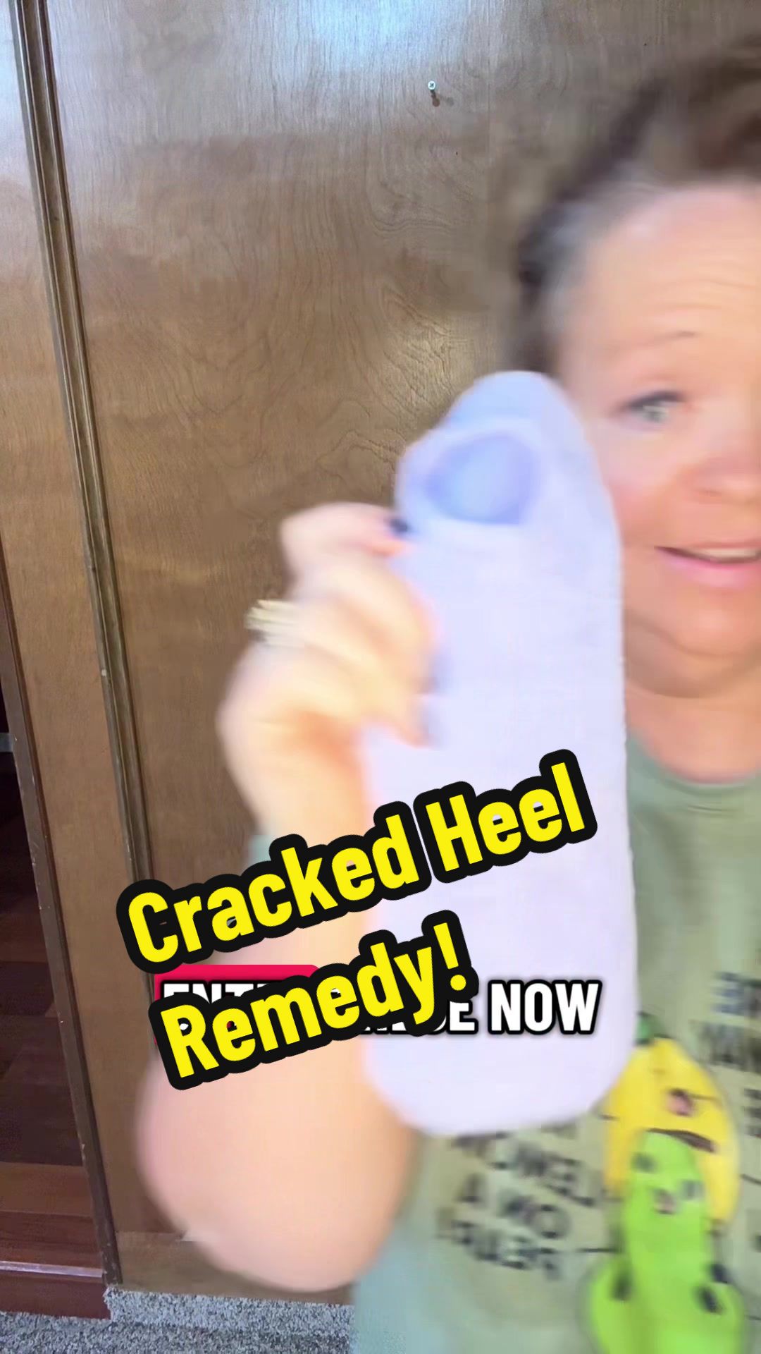 TikTok post by @kandi810 for Dr. Frederick's Original. Caption reads: Gel socks help moisture dry cracked feet. Wearing....