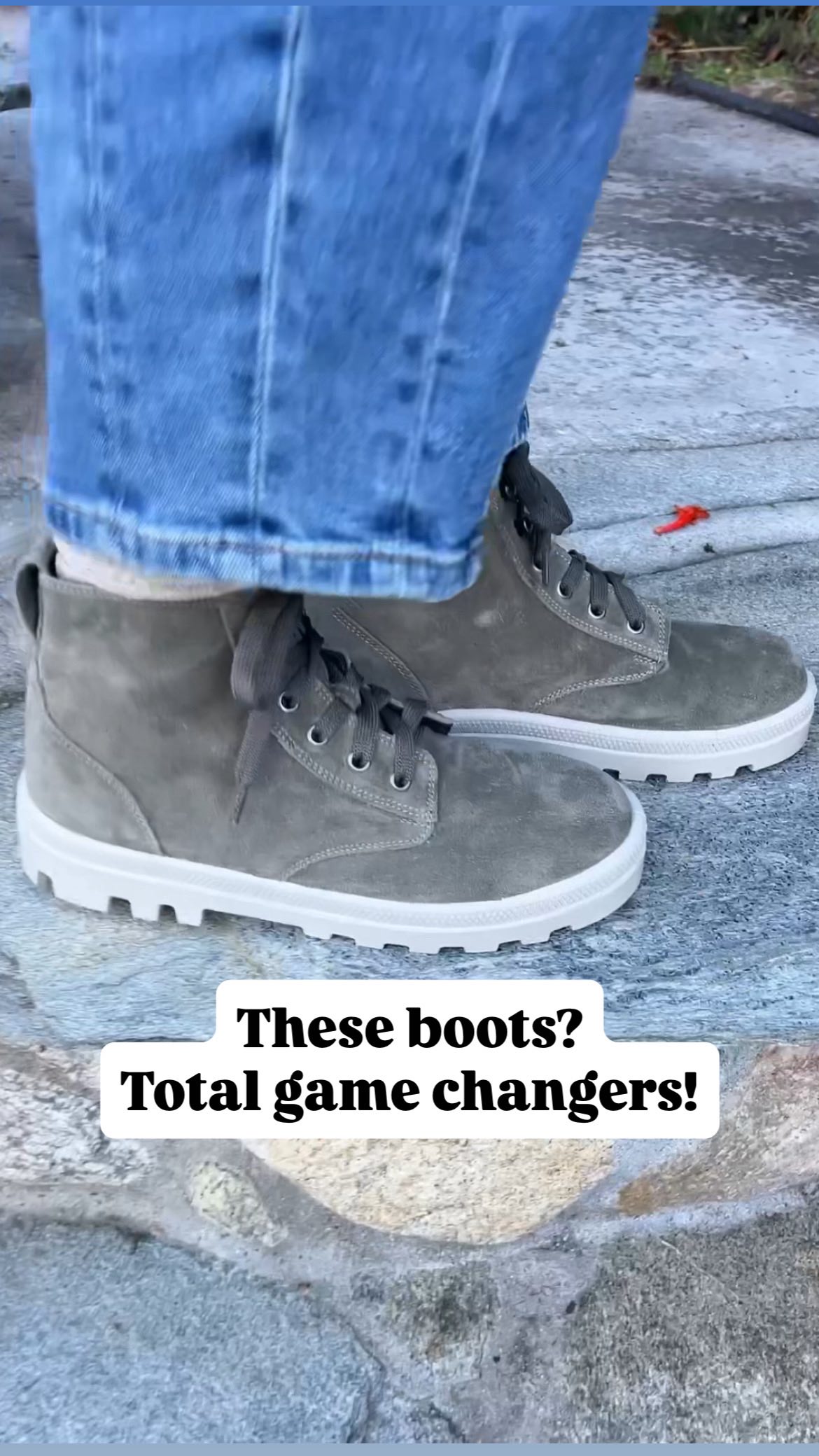 Instagram post by @bellabranchdiy for Naot Shoes North America. Caption reads: Okay girlfriends… these boots? Total game....