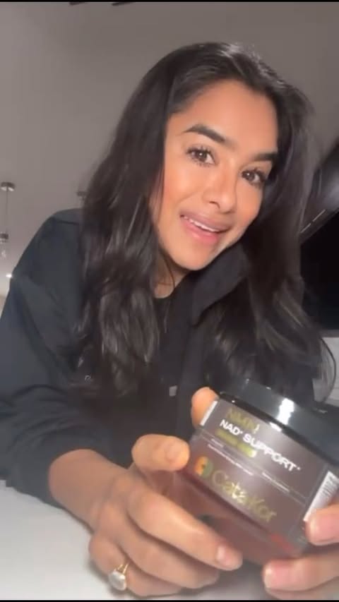 Instagram post by @drbindiyamd for CataKor. Caption reads: I’m often asked what I personally take for energy,....