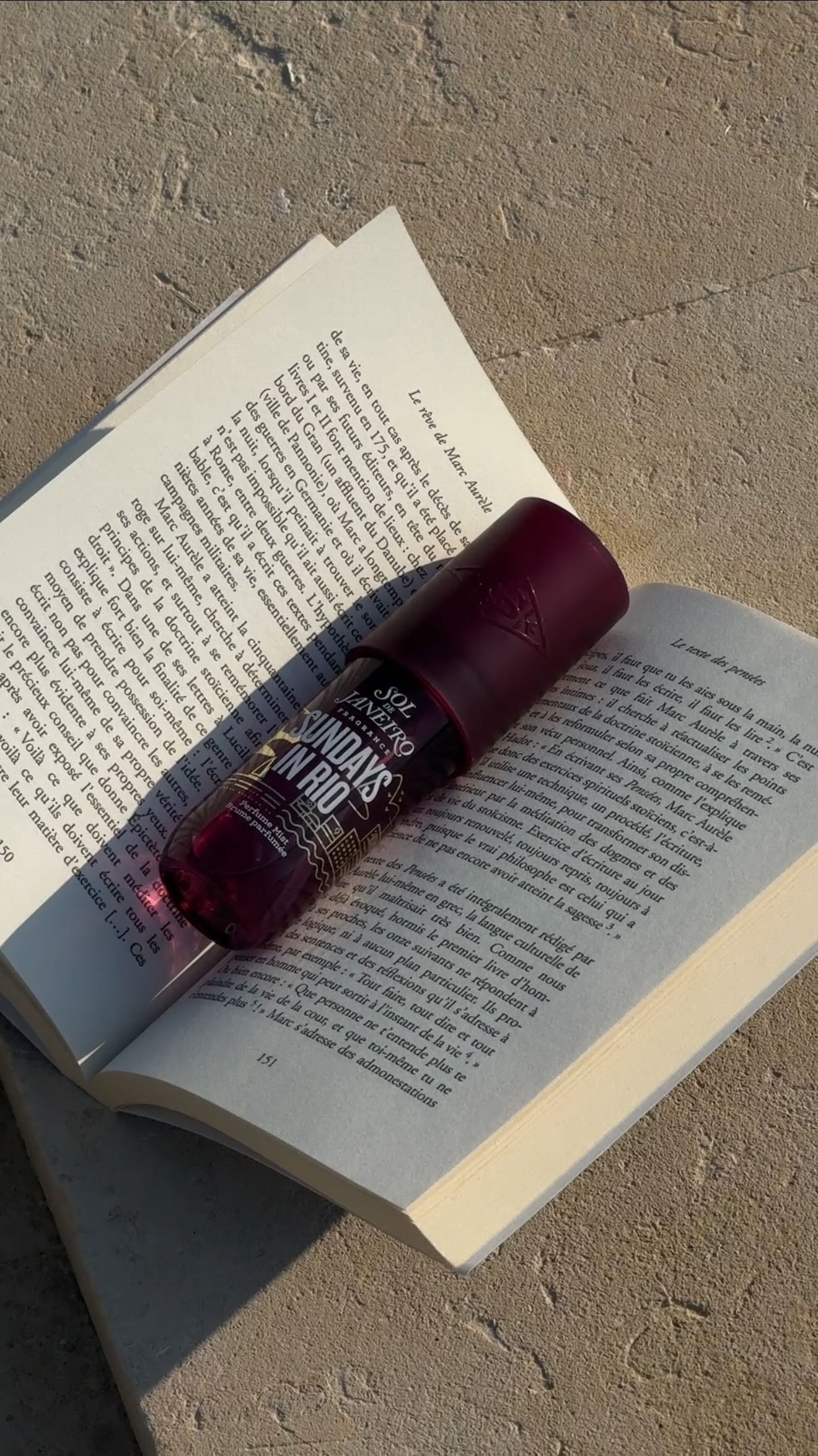 Instagram post by @marine_diet for Sol de Janeiro. Caption reads: Sunday ritual 🌞 a slow day in the sun, wrapped in....