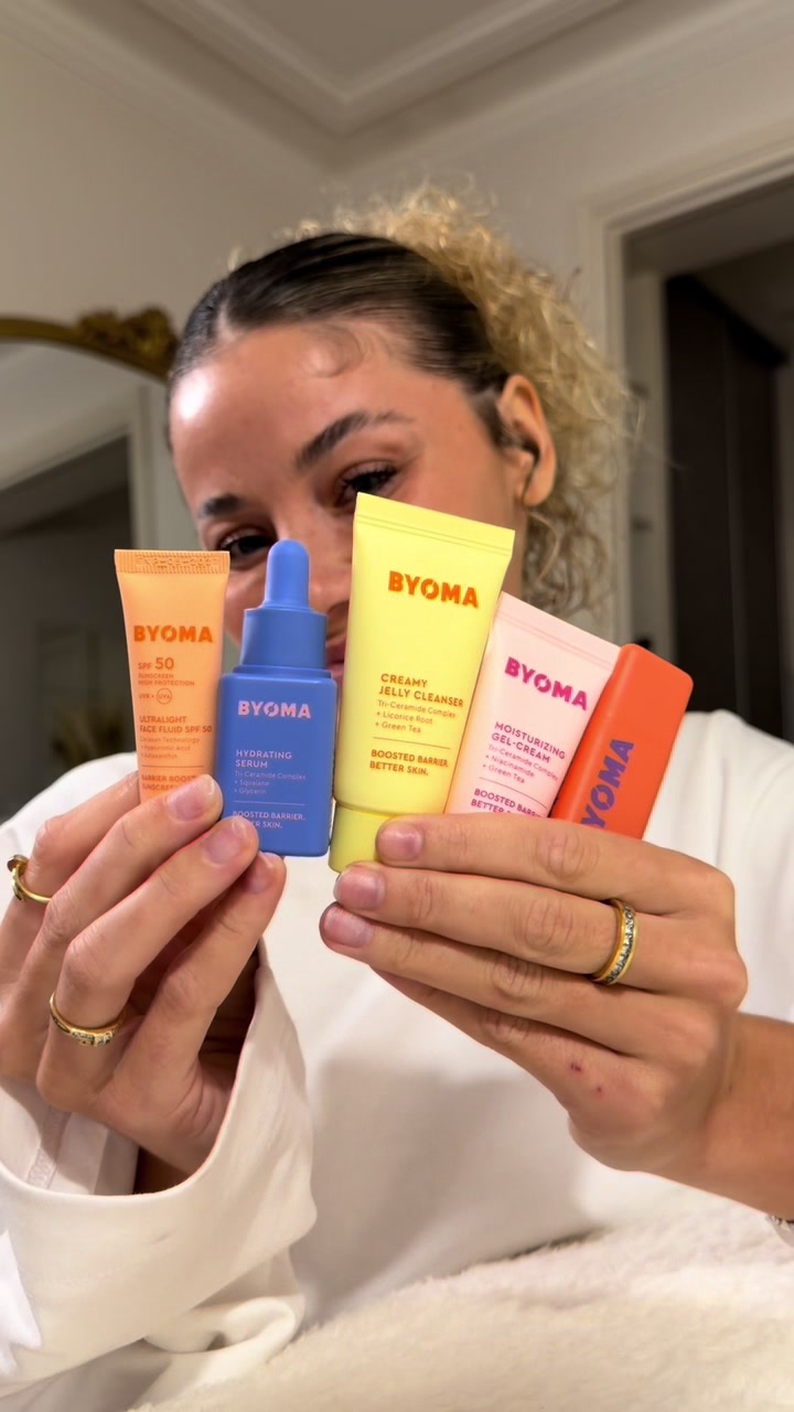 TikTok post by @vaea.brazier for BYOMA. Caption reads: [...] de : suivre mon compte et le compte @byoma....