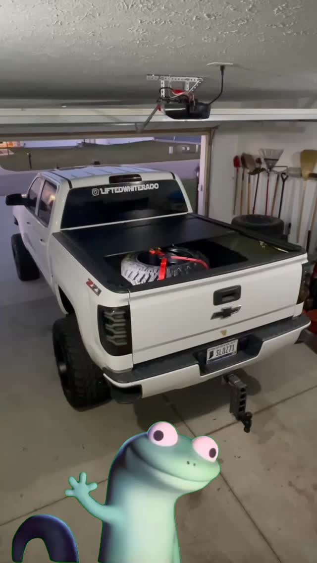 Instagram post by @liftedwhiterado for RealTruck. Caption reads: [...] my Retrax bluetooth controller from....