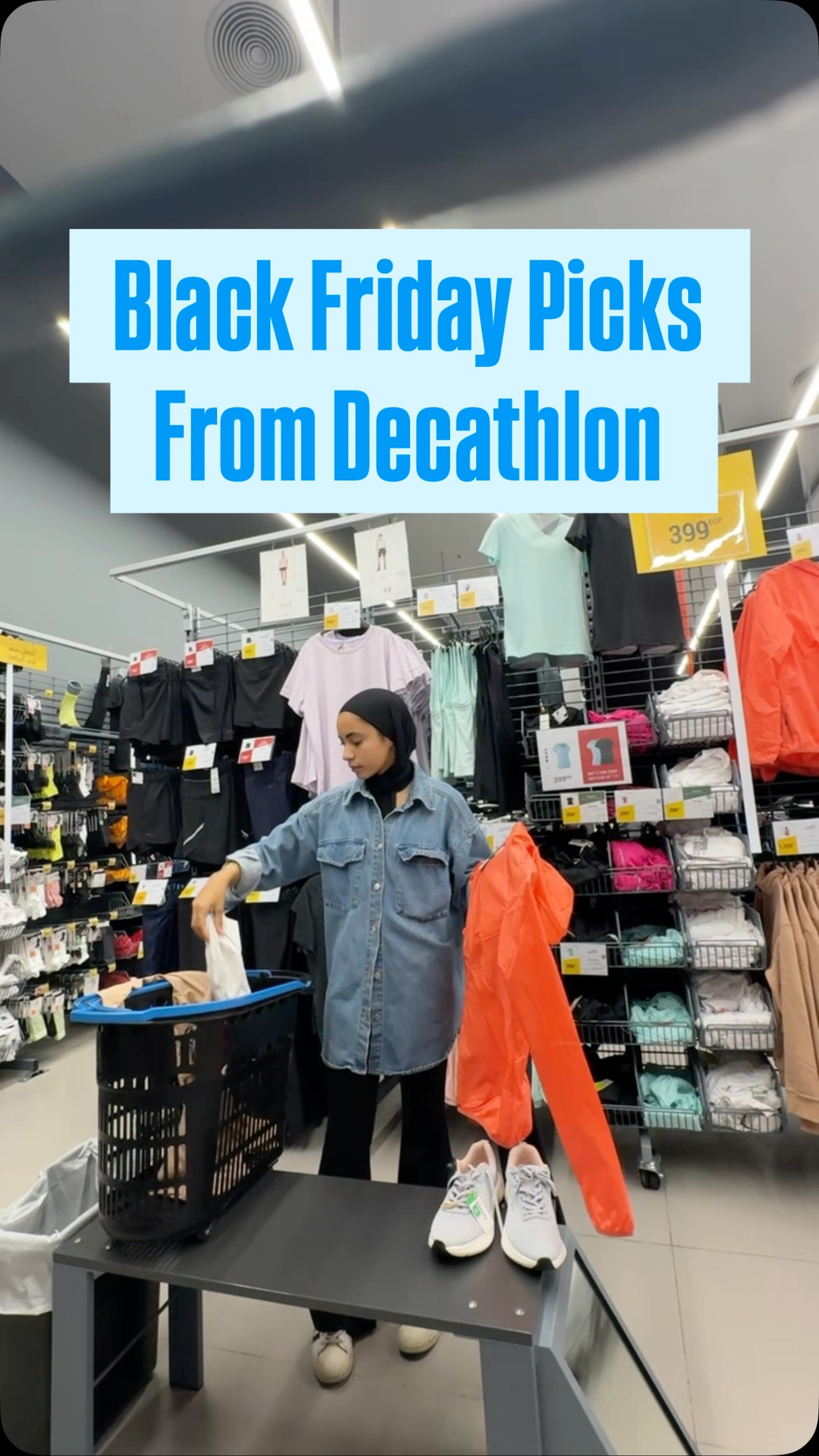 Instagram post by @rimghallab for Decathlon. Caption reads: My Black Friday Picks From @decathlon.eg.