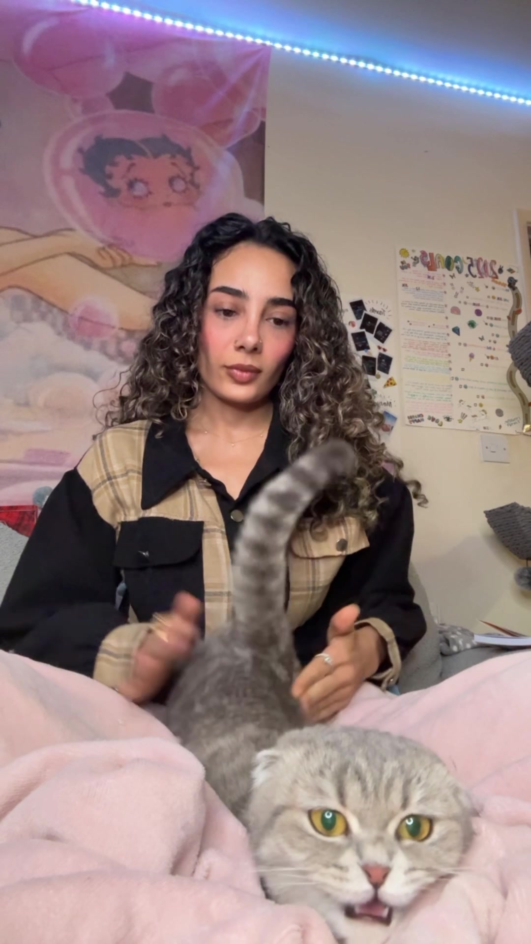 TikTok post by @fdontcare for KatKin. Caption reads: I love my Lulu bear......I only feed her the best.....