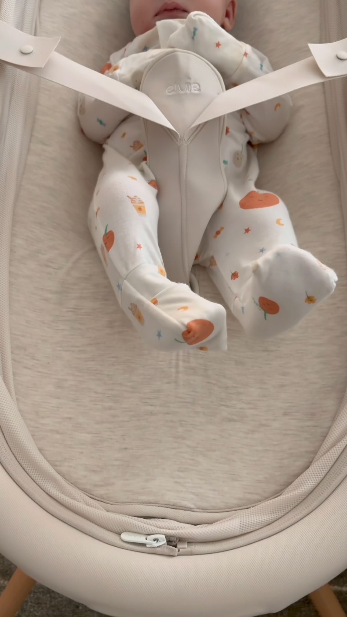 Instagram post by @megslifebelike for Elvie. Caption reads: #ad hot coffee, pumpkin muffins, and a happy baby....