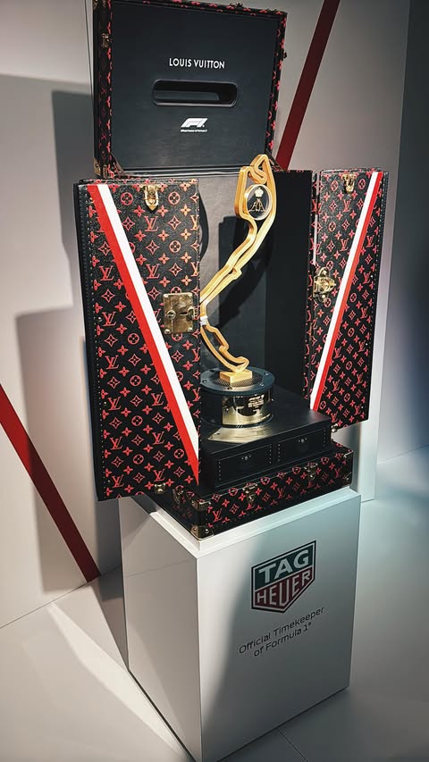 Instagram post by @tonicowanbrown for TAG Heuer. Caption reads: Louis Vuitton has been announced as the title....