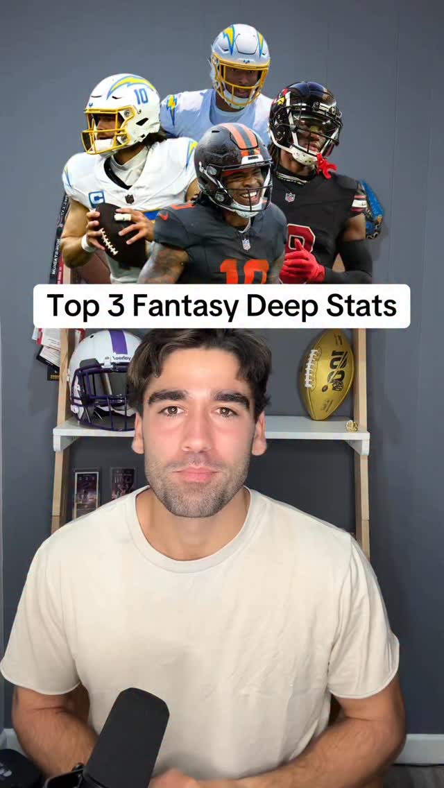 Instagram post by @joelsmythfantasy for Yahoo. Caption reads: The three fantasy deep facts to know for Week 10....