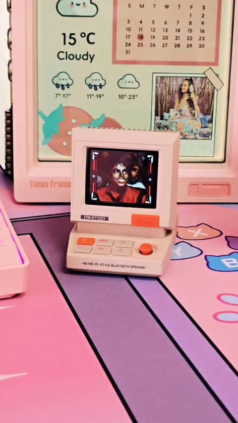 Instagram post by @tanjastoysreview for Divoom. Caption reads: [...] feelings to my 80's and 90's kids🙌 Divoom....