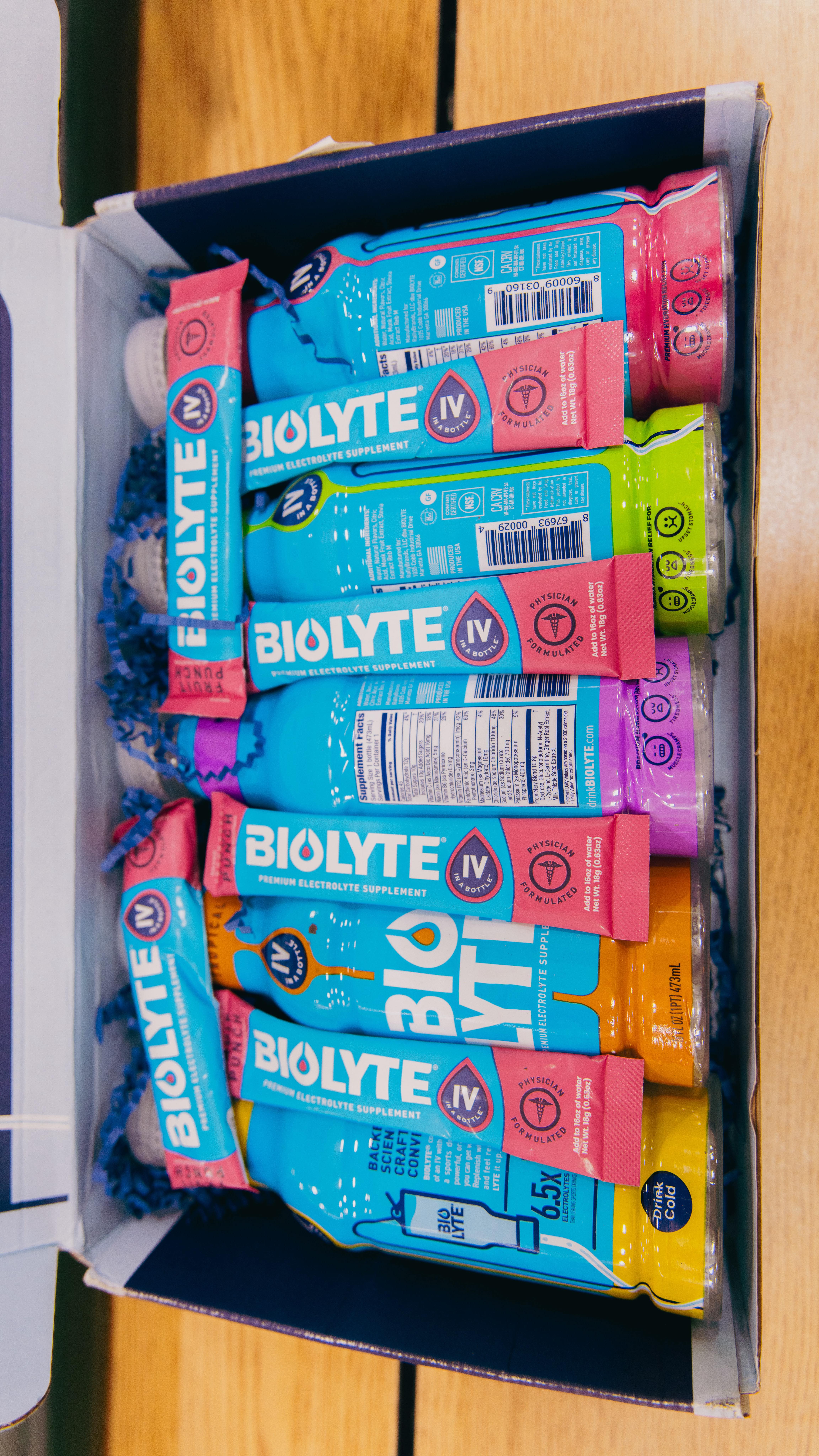 Instagram post by @thewinterruns for BIOLYTE. Caption reads: Pushed past your limit? @drinkbiolyte gets you....