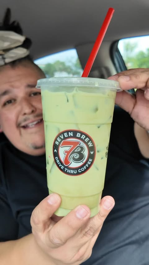 Instagram post by @bootlegfoodreview for 7 Brew Coffee. Caption reads: The luckiest @7brewcoffee ever just opened in San....