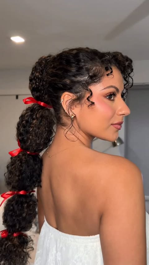 Instagram post by @amandarrwalker for Maui Moisture. Caption reads: A cute lil hairstyle to officially kick off the....