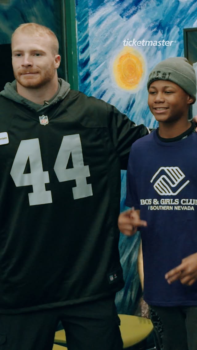 Instagram post by @raidersimpact for Ticketmaster. Caption reads: Presented by @ticketmaster: From creativity to....