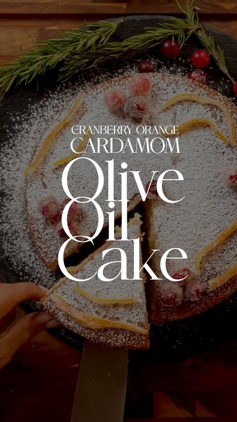 Instagram post by @mymanabites for Bob's Red Mill. Caption reads: If you’ve never had olive oil cake, you’re missing....