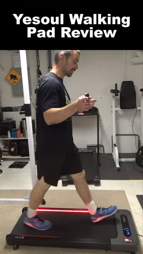 Instagram post by @nicknilsson1 for YESOUL FITNESS. Caption reads: [...] is the Yesoul W2Pro Walking Pad -....
