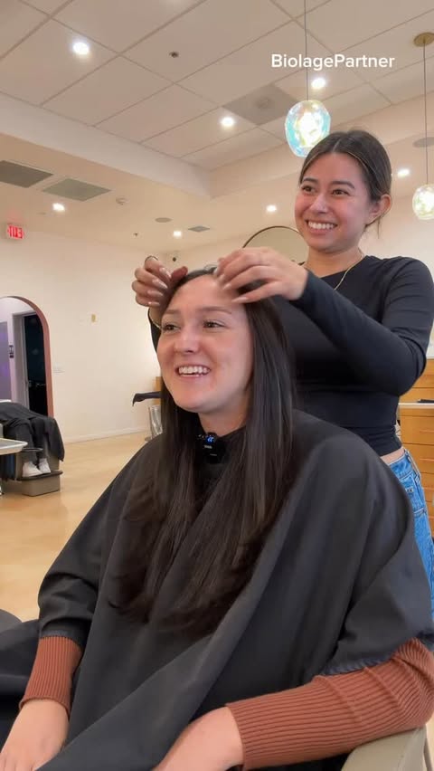 Instagram post by @thehairrwiz for Biolage. Caption reads: [...] lot of color care this christmas 🌱💘....