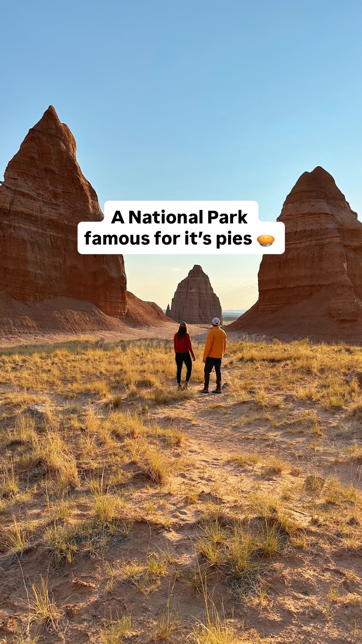 Instagram post by @wanderlusttravelcouple for Visit The USA. Caption reads: If you like pie you NEED to visit👇🏼

They say....