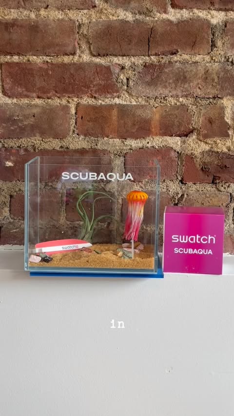 Instagram post by @doctor.garmentz for Swatch. Caption reads: The coolest PR Package IN LYYYFE #SwatchSCUBAQUA....