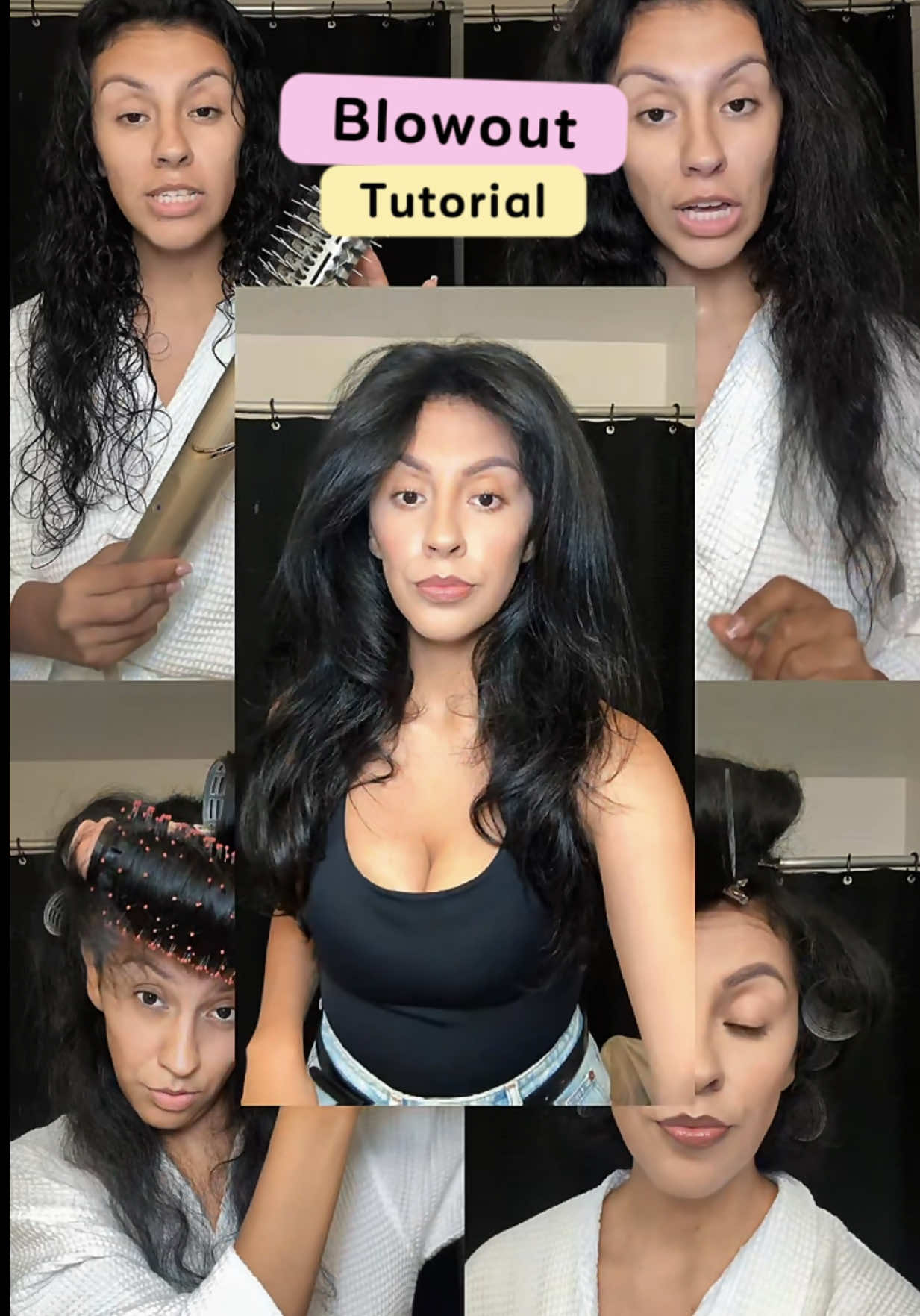 TikTok post by @withdaphneb for FoxyBae Hair. Caption reads: [...] on my blowout showcase💕 @aavrani @FoxyBae....