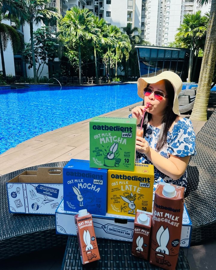 Instagram post by @joycelync86 for Oatbedient. Caption reads: @oatbedient have launched their latest series: Oat....