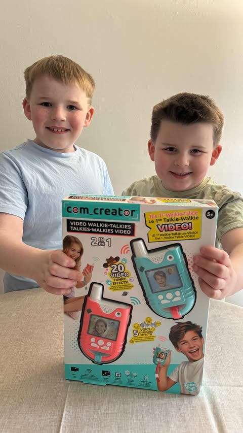 Instagram post by @jackii_gee for Canal Toys. Caption reads: [...] these 2 in 1 video walkie talkies from....