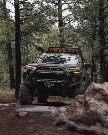 Instagram post by @overland_engineer for C4 Fabrication. Caption reads: Well…cats out of the bag! Spent a bunch of time at....