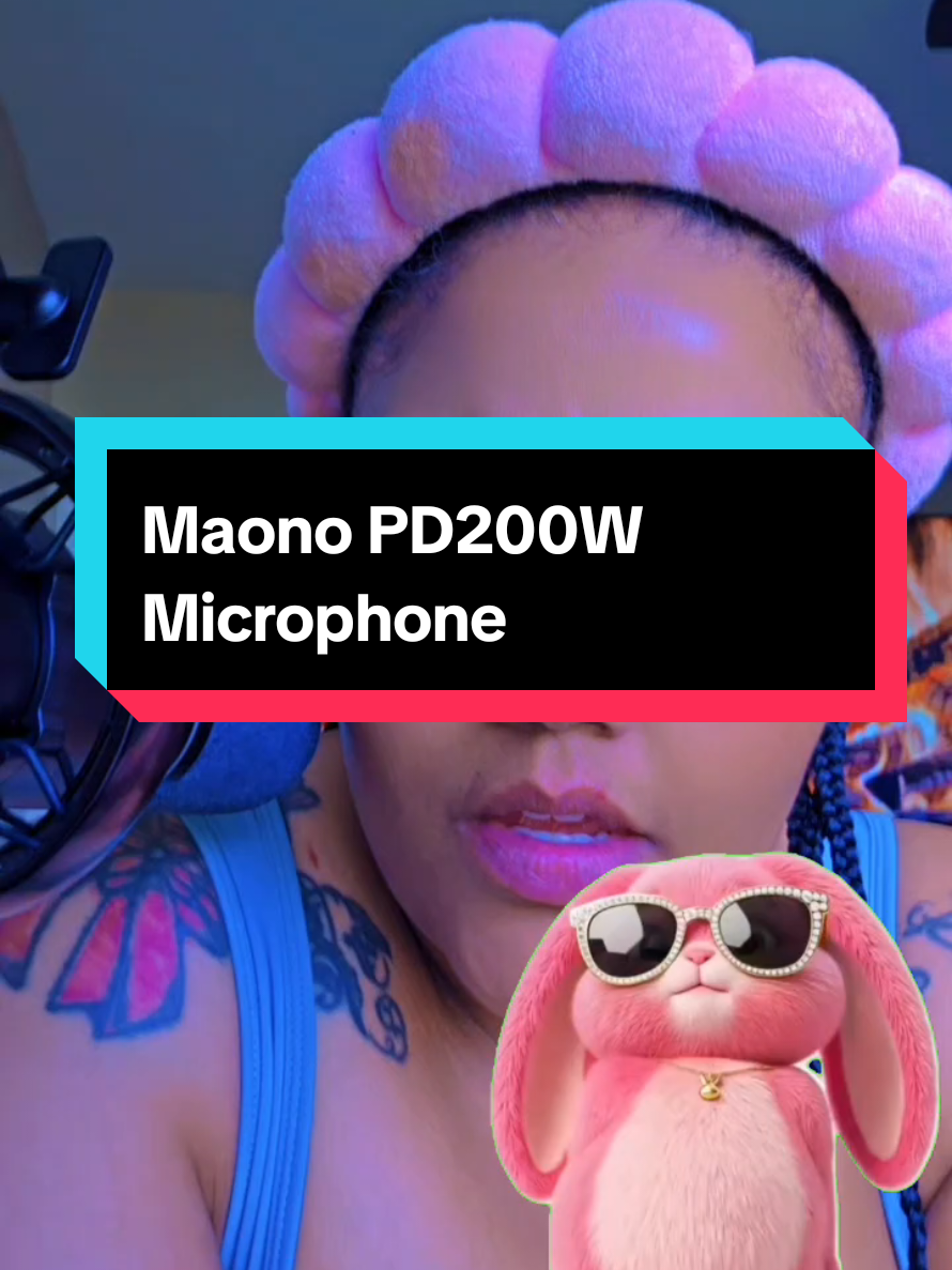 TikTok post by @yolaikatia for Maono. Caption reads: Maono Mic is the Hype everyone is whispering [...].