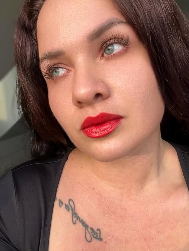 Instagram post by @tarchica for Active Luxe Cosmetics. Caption reads: I believe all women are pretty without makeup-but....