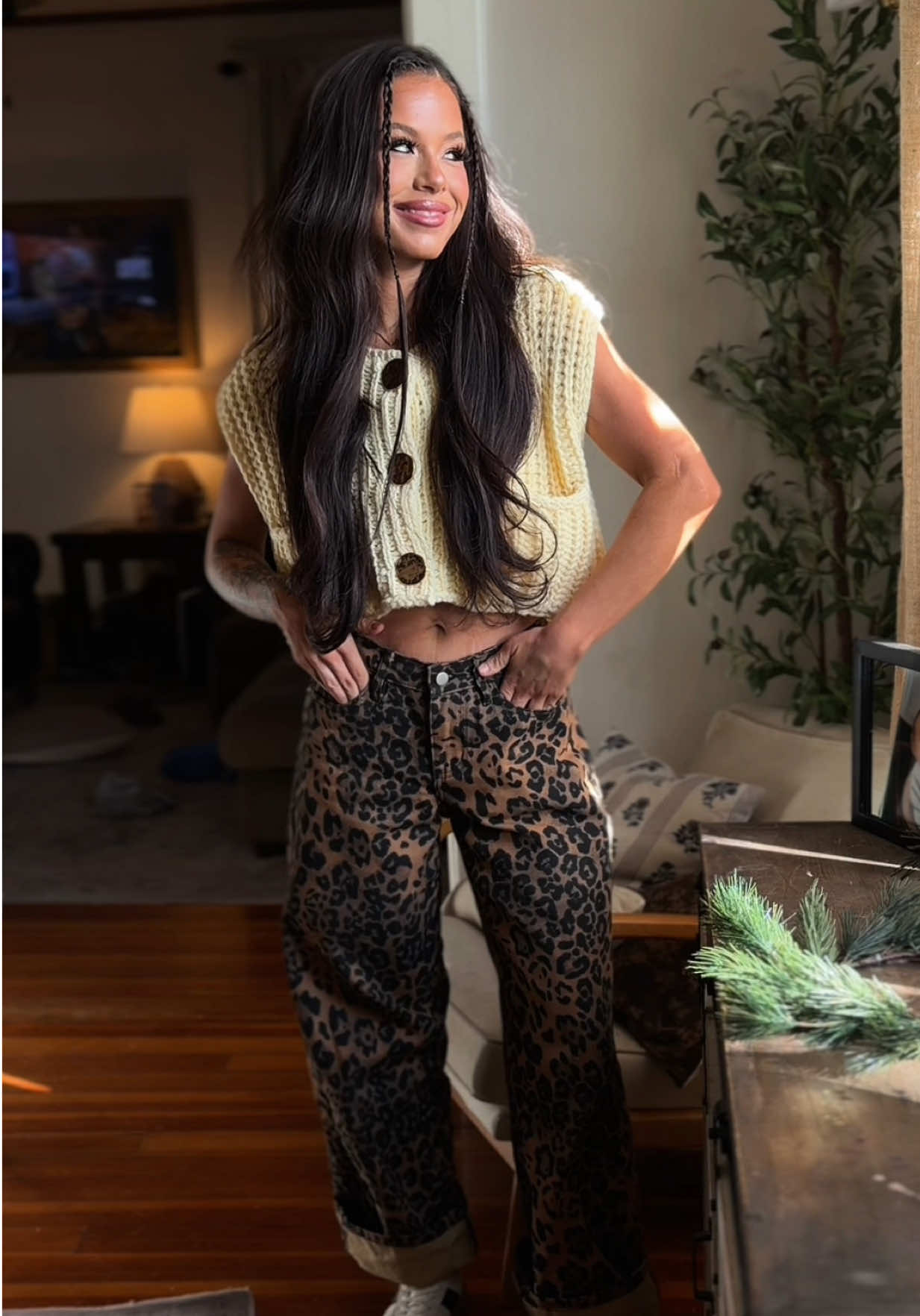 TikTok post by an influencer for Fashion Nova. Caption reads: [...] pair of denim EVER @Fashion Nova....
