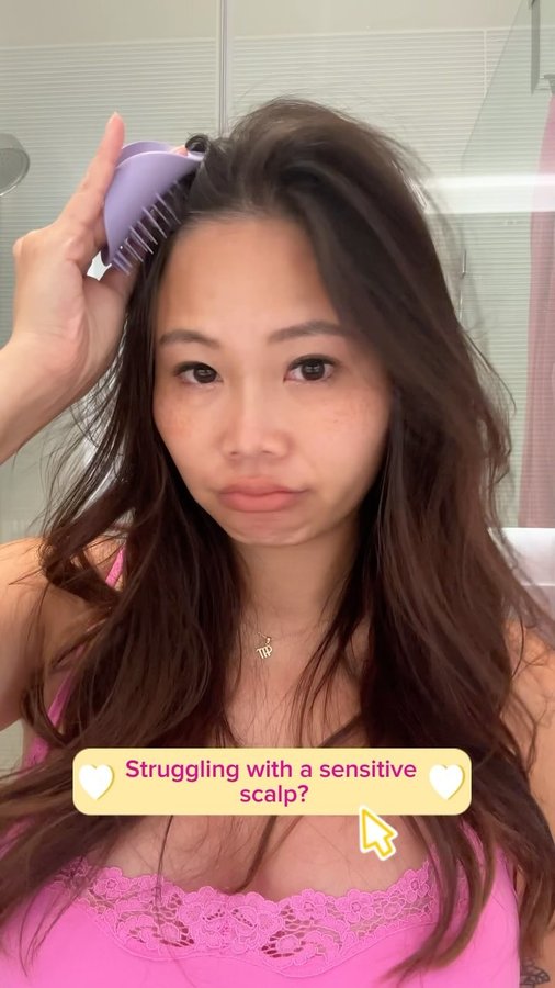 Instagram post by @baybemichelle for Klorane. Caption reads: Struggling with a sensitive scalp? @kloranecanada....