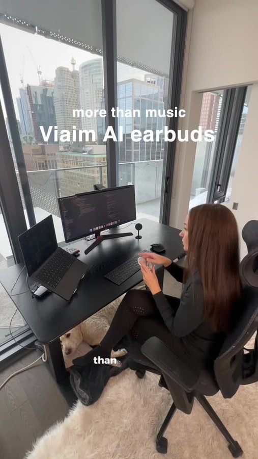 Instagram post by @galinie_codes for VIAIM. Caption reads: [...] with me… and then I got earbuds from....