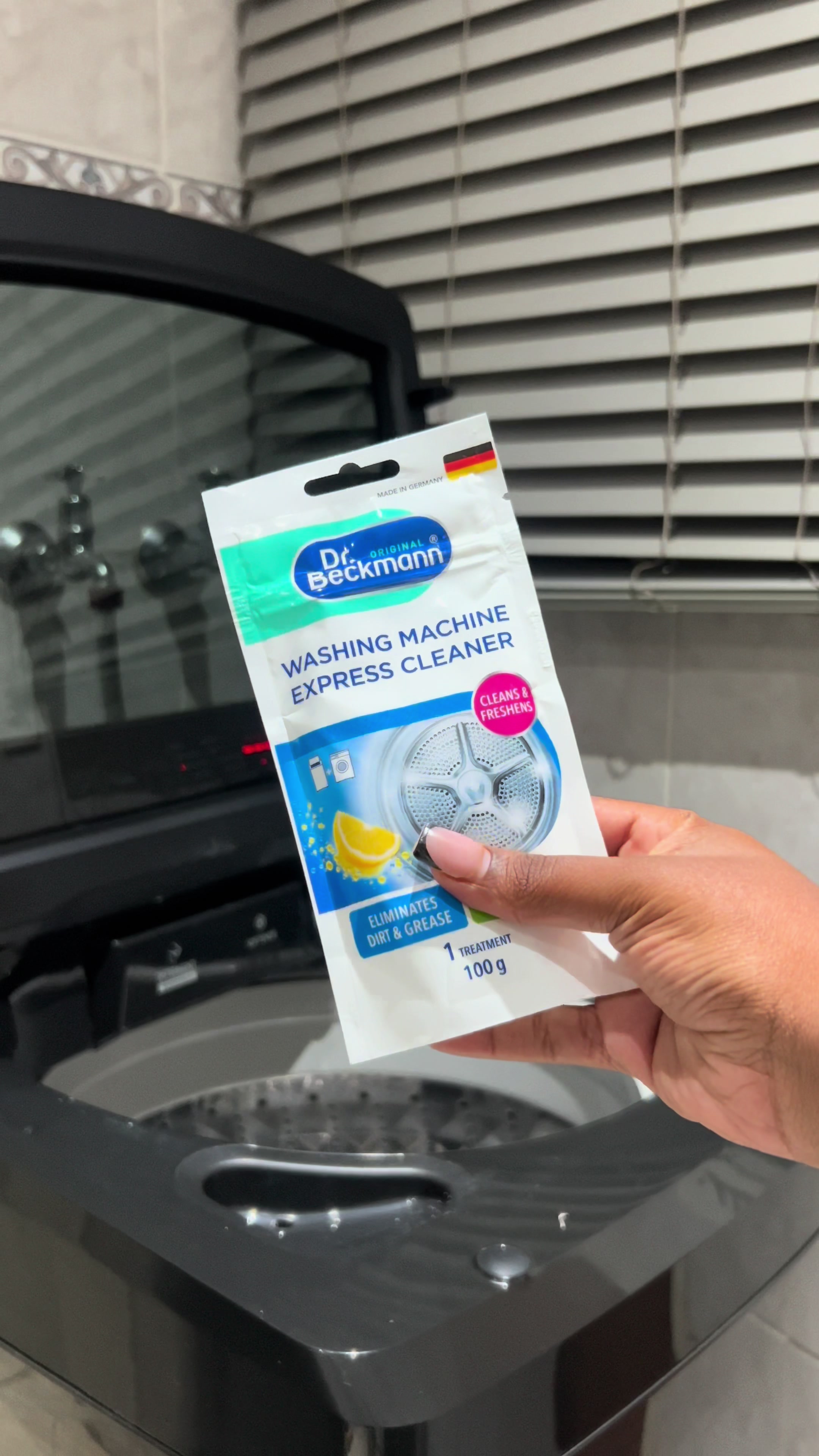 TikTok post by @lee_makhoali for Dr. Beckmann South Africa. Caption reads: [...] cleaner a 10/10!!!🙂‍↕️🤍 @Dr. Beckmann....