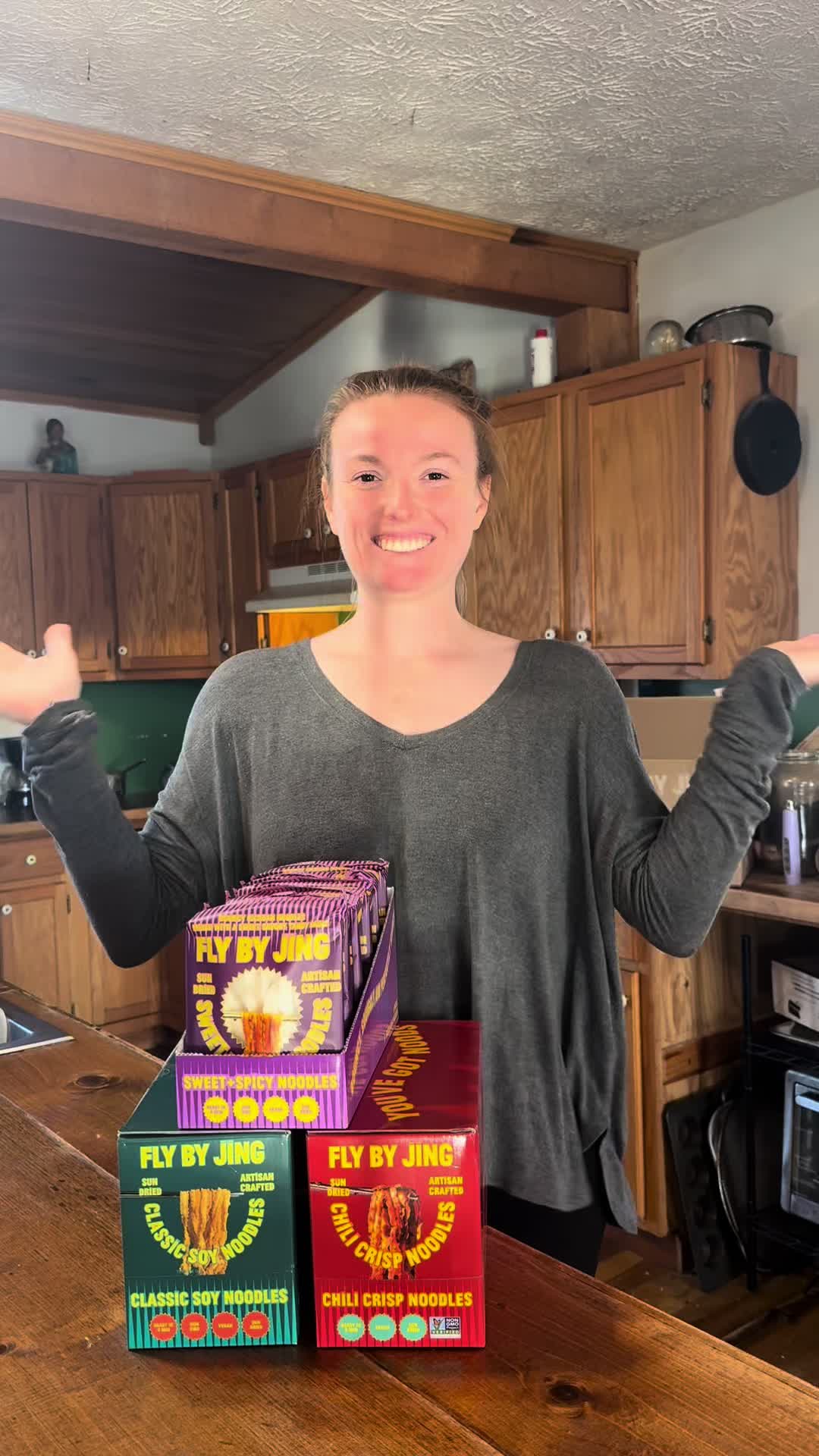 TikTok post by @gwennewg for FLY BY JING. Caption reads: I couldn’t wait to get my hands on these ❤️‍🔥  My....