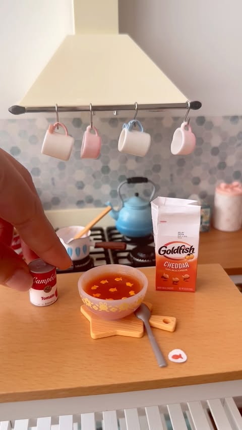 Instagram post by @meecat for Campbell's. Caption reads: A miniature take on an iconic @campbells can,....