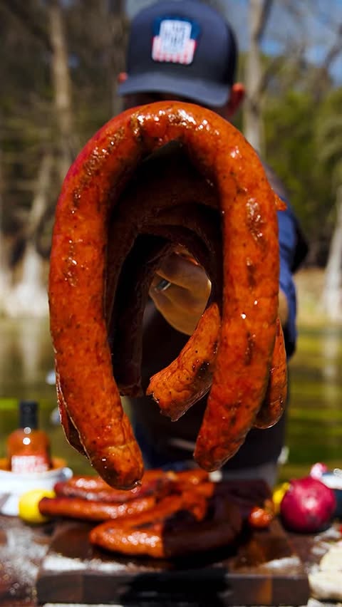 Instagram post by @livefirerepublic for Kingsford. Caption reads: [...] chimichurri sandos come together over....