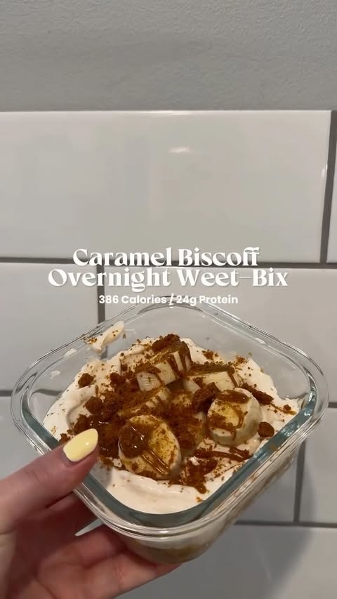 Instagram post by @emcombsfitness for YoPRO. Caption reads: [...] need: 
2 x Weetbix
1/2 cup of milk 
160g....