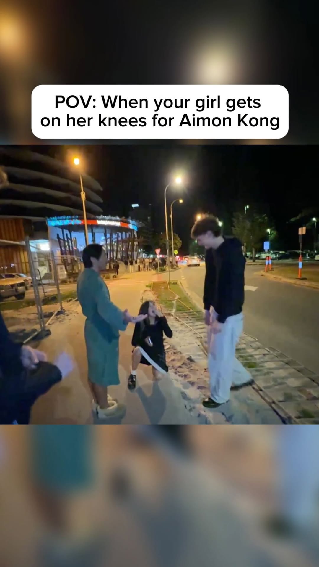 Instagram post by @aimonkong for Kick. Caption reads: POV: When your girl gets on her knees for Aimon....