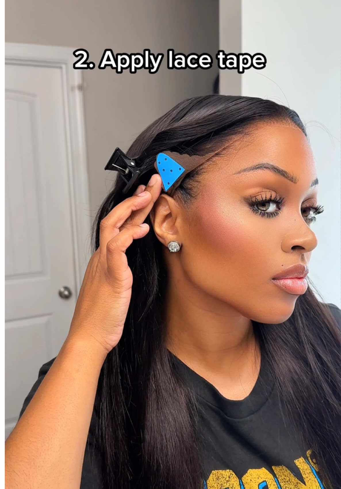 TikTok post by @arenee.mua for Megalook. Caption reads: [...] make this up 😭🥹 LOOK at my hair!....