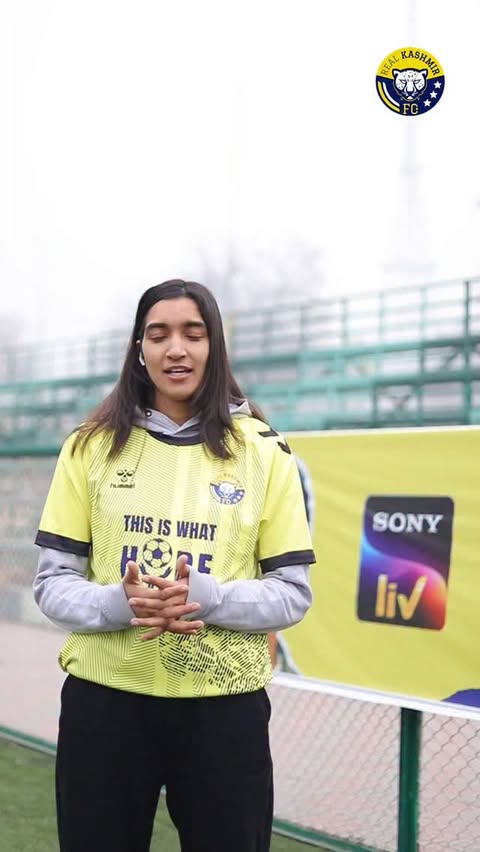 Instagram post by @realkashmir_fc for Sony LIV. Caption reads: Afshana Ashiq speaks — from experience, from....