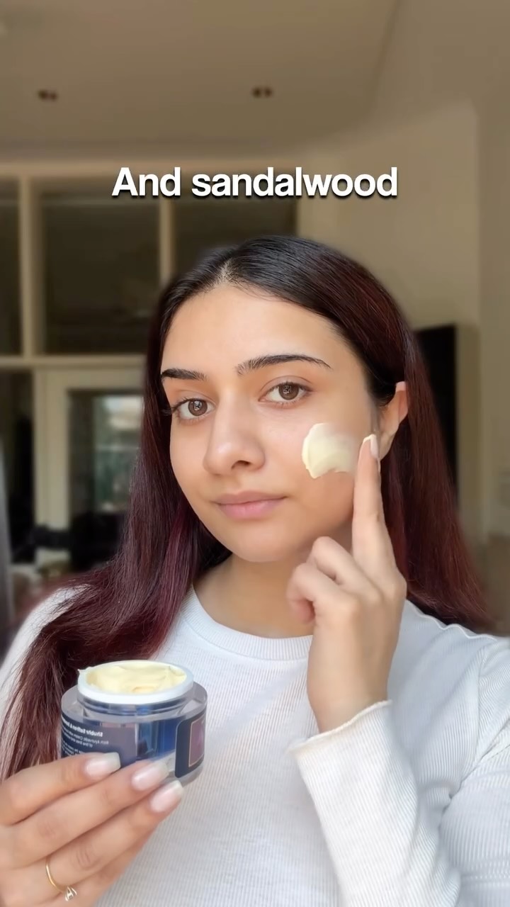 Instagram post by @_varnika.09 for Blue Nectar. Caption reads: I honestly really like how these two products feel....