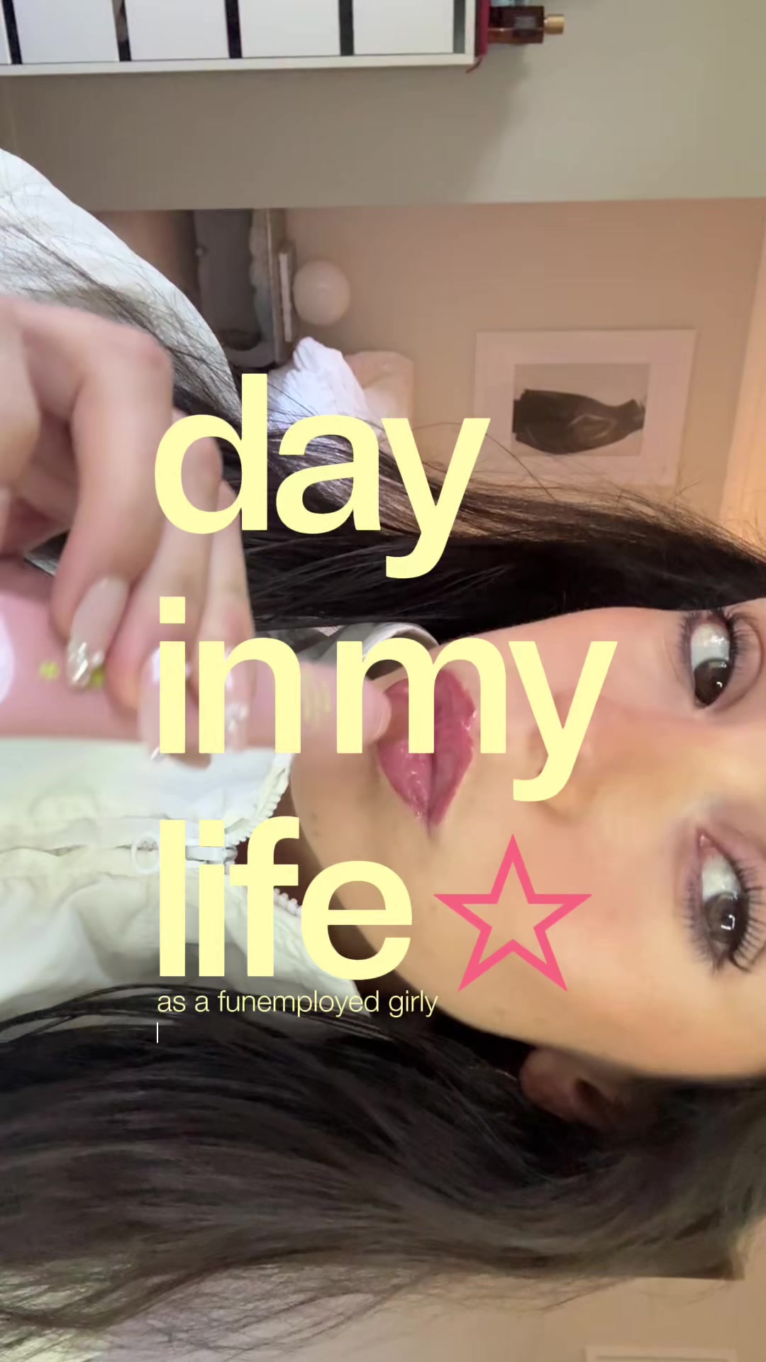 TikTok post by @oliviamaebarness for daisebeauty. Caption reads: [...] my life as a funemployed girly with....